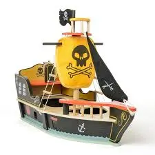 [VEH013] Le bateau pirate en bois 